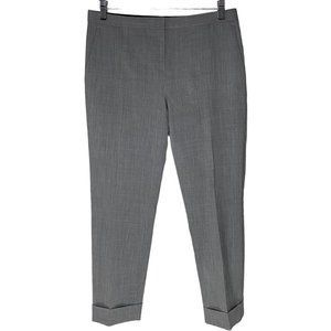 THEORY Women's Straight Legs Cuffed Pants Gray Size 4 NWT